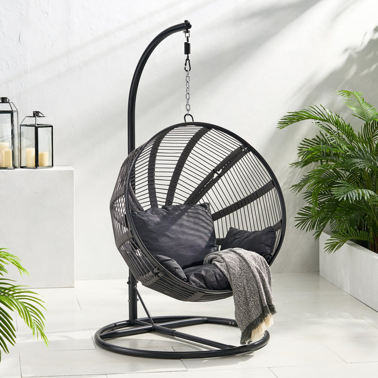 Black egg swing online chair